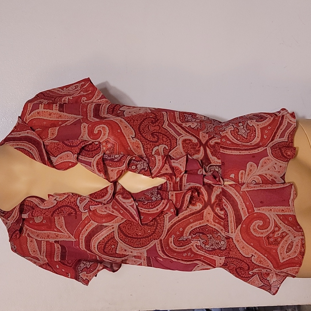 Victoria's secret low cut ruffled shirt medium